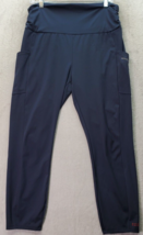 Peace Love World Leggings Women&#39;s Large Blue Pockets Elastic Waist Strai... - £15.89 GBP