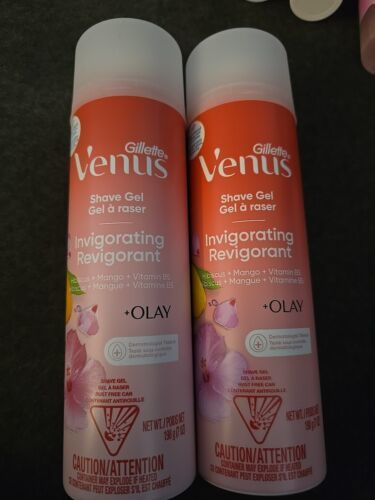 2 Gillette Venus Invigorating Mango & Hibiscus Scented Shave Gel, 7 oz (Y27) - £12.38 GBP