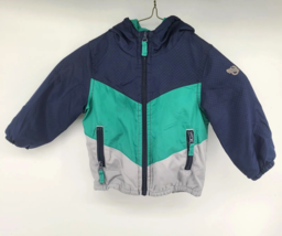 Oshkosh B&#39;gosh Baby Jacket 18m Blue Green Hooded - £10.05 GBP