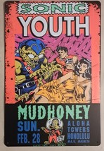 Sonic Youth with Mudhoney - metal hanging wall sign - £19.03 GBP