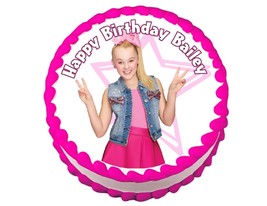 Jo Jo Siwa JoJo Round Edible Cake Image Cake Topper - £7.85 GBP+