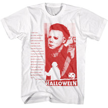 Halloween The Devils Eyes Men&#39;s T Shirt Michael Myers Pale Emotionless Face - £19.35 GBP+