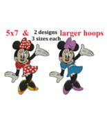 2 designs Minnie Mouse Digitized filled embroidery designs Digital Download - $6.77 CAD