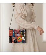 Leather, Book-shaped - Rock Music Collage Crossbody Bag - €42,90 EUR