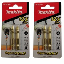 2 Packs Makita Impact GOLD B-39160 Torsion Phillip Bit 50MM PH2 Screwdri... - £20.26 GBP