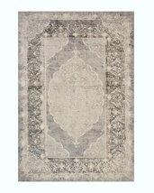 EORC Distressed Bohemian Moderno Medallion Rug, 4&#39; 4 x 6, Gray - £70.46 GBP+