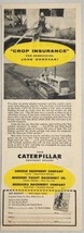 1955 Print Ad Caterpillar CAT D2 Diesel Crawler Tractor Pulls Plow in Field - £15.34 GBP