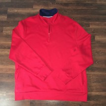 Le Tigre Extra Large Pull Over sweatshirt with quarter zip XL Red and Blue. - £25.93 GBP