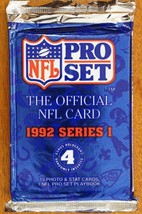 Vintage Original Sealed Pack NFL Football Trading Cards 1992 Series I - $92.08 MXN