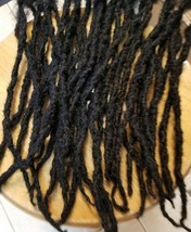 100% Human Hair handmade Dreadlocks 10 pieces  stretch 15&#39;&#39; black - £40.90 GBP