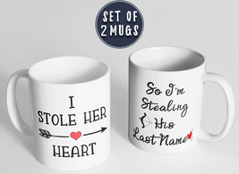 I Stole Her Heart So I'm Stealing His Last Name - Engagement Gift, Engaged Mug - $25.95
