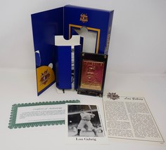 Golden Legends 22kt Gold Foil Lou Gehrig Baseball Card with Stand &amp; COA - £19.92 GBP