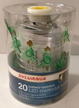 SYLVANIA LED Micro Dot Lights CHRISTMAS TREE Shaped Caps 6&#39; - Battery Op... - £13.42 GBP