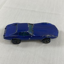 Hot Wheels Corvette Stingray 1980 Painted Blue Made in Hong Kong - $5.18