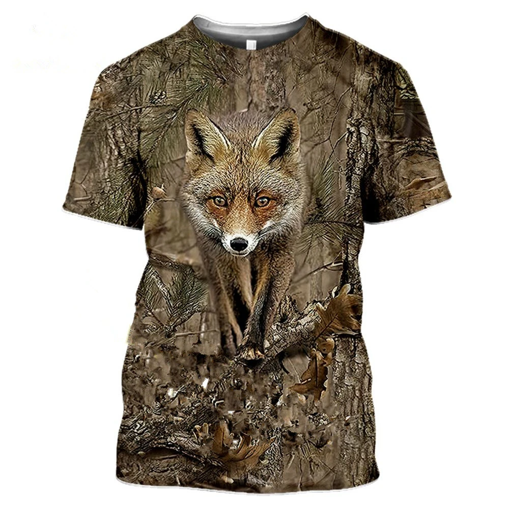 House Home Camouflage Hunting Animal Rabbit Men&#39;s Summer Casual Oversized 3D T-S - £19.95 GBP