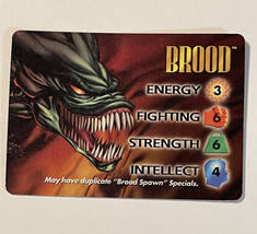 Marvel Overpower 1996 Character  Brood 4-Grid  Attribute Card - $6.46