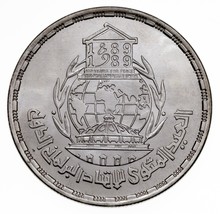 1409-1989 Égypte 5 Pounds Pièce Argent En Bu, Unis Parliamentary Union K... - $51.41