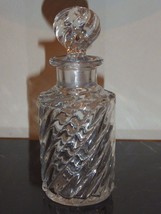 Antique Baccarat Empty Swirl Cut Glass Perfume Bottle - £38.68 GBP