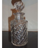 Antique Baccarat Empty Swirl Cut Glass Perfume Bottle - £38.17 GBP