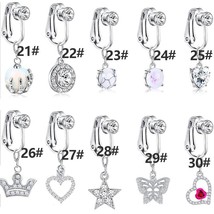 1Pc Fake Belly Button Ring Fake Belly Piercing  Crown Clip On Umbilical ... - £9.21 GBP