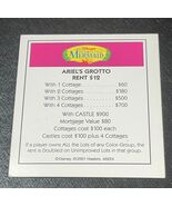 Disney Edition Monopoly Replacement Piece: Title Deed Card - Ariel&#39;s Grotto - $52.09 MXN