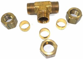 Big A Service Line 3-164920 Brass Pipe, Tee Fitting Kit 3/4&quot; x 3/4&quot; x 3/4&quot; - $21.75