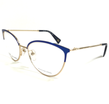 Marc Jacobs Eyeglasses Frames MARC 256 PJP Blue Gold Cat Eye Full Rim 53-18-140 - $55.89