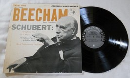 Schubert Symphonies 1 &amp; 2-Thomas Beecham-Royal Phil-Columbia 6-Eye Mono 1954 LP - £6.86 GBP