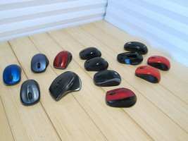 Lot of 13 Logitech Microsoft HP Wireless Mice Various Colors Models (No Dongles) - £21.92 GBP