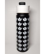 Dutch Bros Stainless Steel Thermos Tumbler Blk White Tulip Water Bottle ... - £13.23 GBP