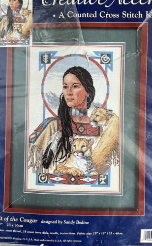 Creative Accents Counted Cross Stitch Kit &quot;Spirit of the Cougar&quot; 7931 9&quot;... - $18.55