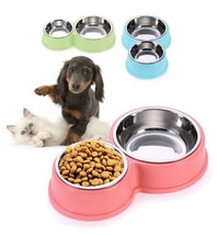 PETnSport Pet Bowl Dog Bowl for Small Dogs and Cats Double Bowl Pet Feeder - $7.99