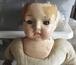 Vintage 1920s Effanbee Composition Cloth Effanbee Girl Doll 18" Tall to Restore - $47.52