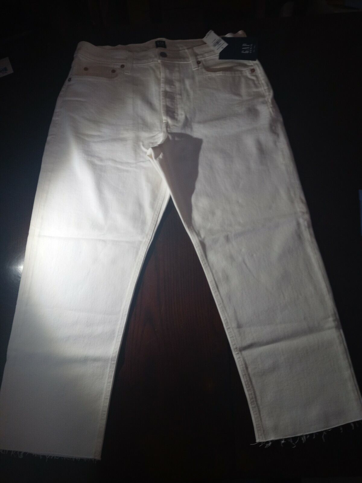 GAP Size 12 Cheeky Straight White Denim Jeans - $79.15