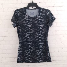 Under Armour Top Womens Small Animal Print Short Sleeve Heat Gear Fitted... - $15.99