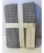 Casaluna Heavyweight Linen Blend Quilt Pillow Sham Euro in Gray - NWT! - £18.35 GBP
