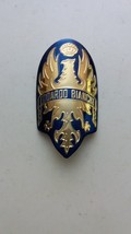  Edoardo Bianchi emblem head badge Blue Gold color for bicycle - £23.62 GBP
