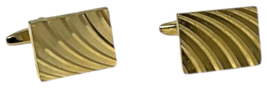 Vintage Fratello Swank Textured Gold Tone Rectangle Cufflinks image 2