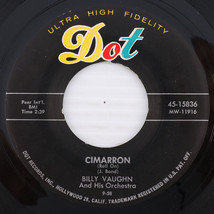 Billy Vaughn - Cimarron / You&#39;re My Baby Doll - 1958 45rpm Vinyl Record 45-15836 - £2.91 GBP