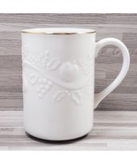 Libbey Tableware Fruit Garland 10 oz. Coffee Cup Mug White Gold - $14.37