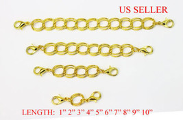Necklace / Bracelet Extender Chain  Double Loops Chain 1 2 3 4 5 6 7 8 9 10&quot; - £5.40 GBP
