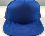 Vintage Cappello Camionista Blu Reale Orlo Piatto Rete Cupola Youngan Sn... - $11.29