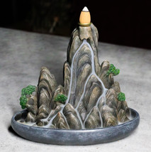 Eastern Feng Shui Tranquil Zen Rocky Mountain Range Backflow Cone Incens... - £21.49 GBP