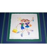 SIGNED A/P JANE BILLMAN &quot;SISTERS&quot; EMBOSSED CHILD ART - $4,550.81 MXN