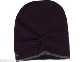 New Era Two Tone Maroon &amp; Gray Slouch Edge Knit Winter Hat - £15.13 GBP