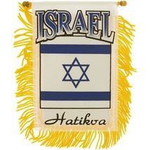 Israel Flag Mini Banner 3&quot; x 5&quot; - £7.38 GBP