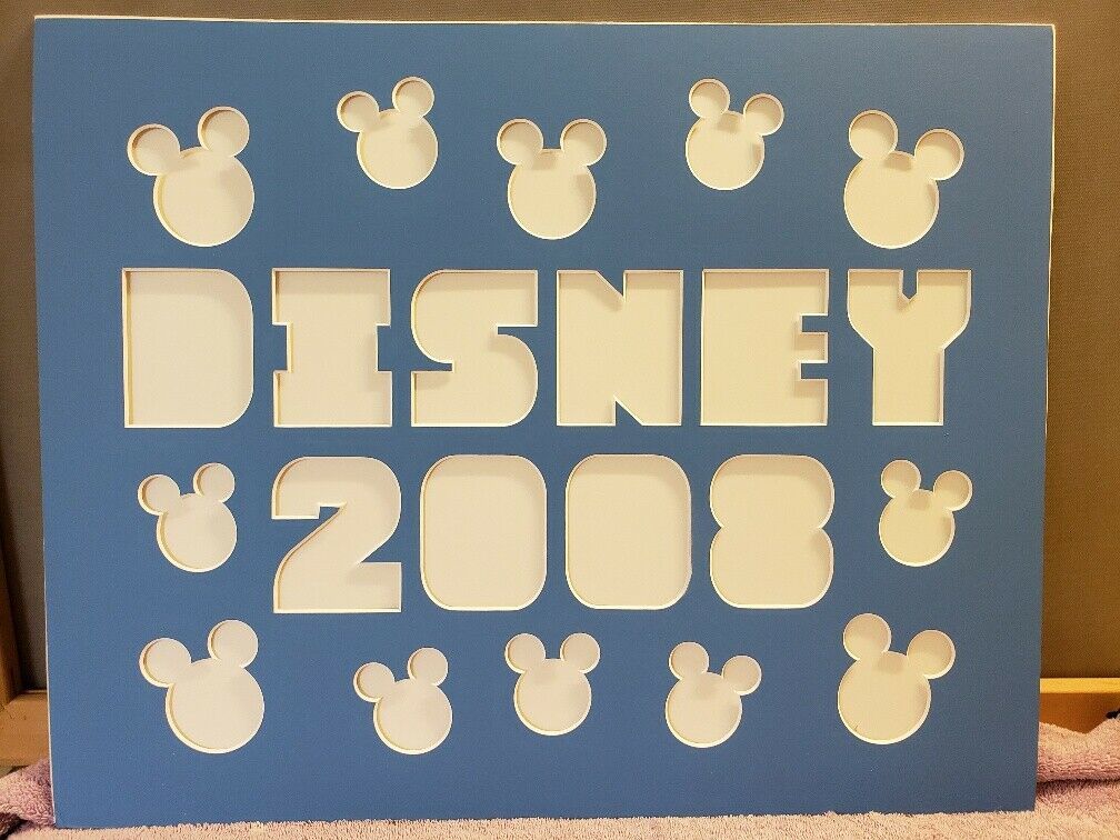 Disney 2008 Photo Frame Matting Mickey Mouse 22 Openings 20" x 16" - $39.59