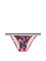 Victoria&#39;s Secret The Smocked Cheeky Bikini Bottom L Large Pink Palm Tre... - £14.37 GBP