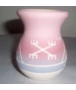 SIGNED HIGH ELK SIOUX NATIVE INDIAN FAT BELLY VASE - $36.31