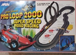 Vtg Rare Artin Slot Car Deluxe 2x Loop Electric Race Track Lot Read Note. - £55.87 GBP